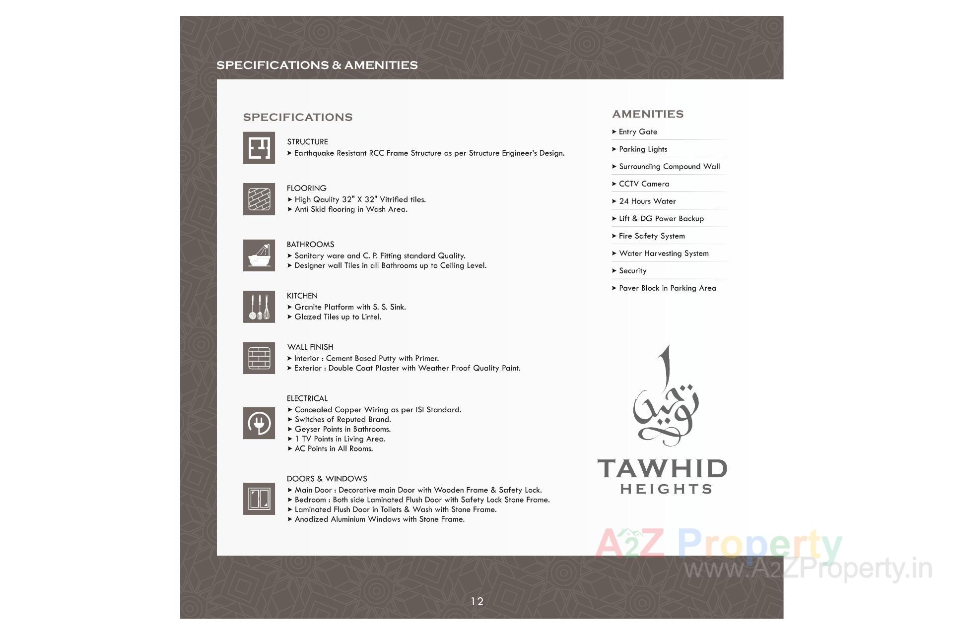  of real estate project Tawhid Heights located at Tandalja, Vadodara, Gujarat
