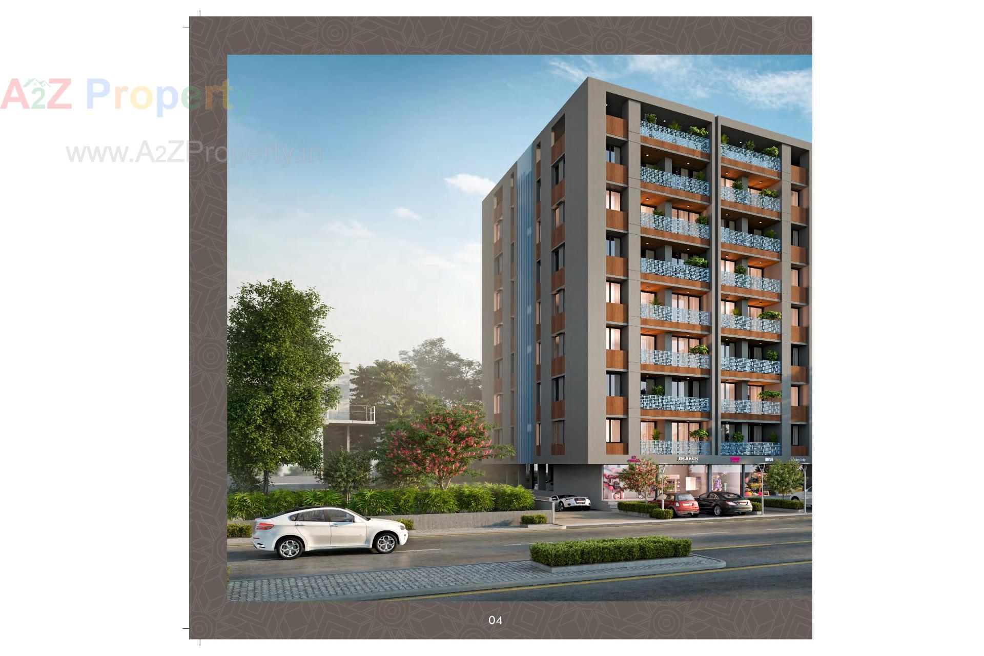 3D Elevation of real estate project Tawhid Heights located at Tandalja, Vadodara, Gujarat