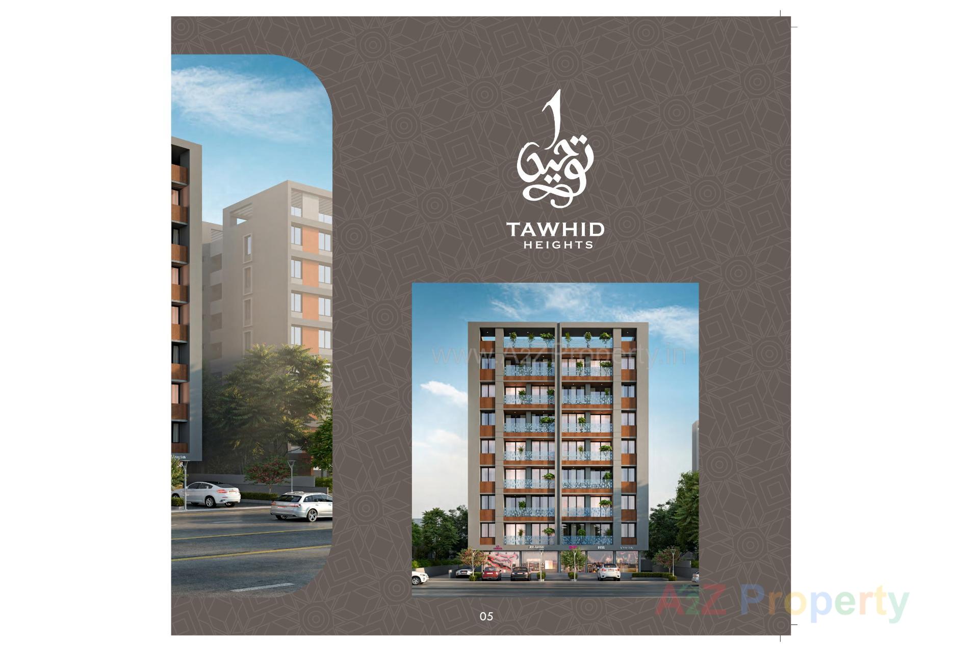 3D Elevation of real estate project Tawhid Heights located at Tandalja, Vadodara, Gujarat
