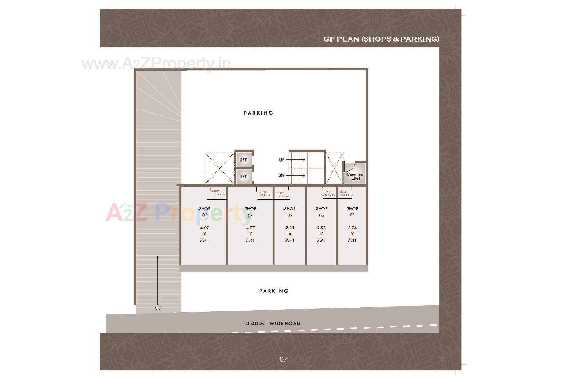 Layout of real estate project Tawhid Heights located at Tandalja, Vadodara, Gujarat