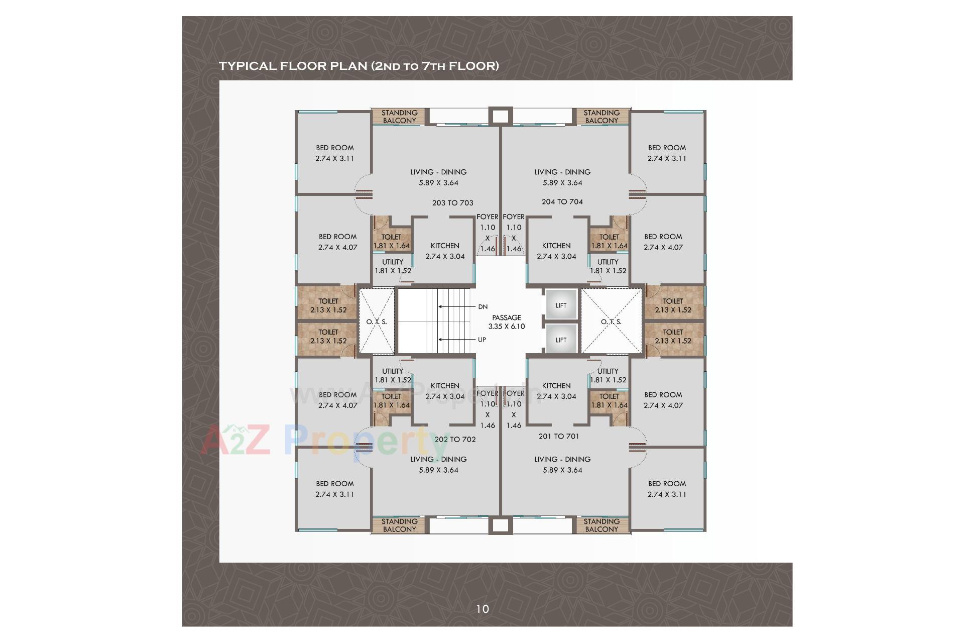 Layout of real estate project Tawhid Heights located at Tandalja, Vadodara, Gujarat