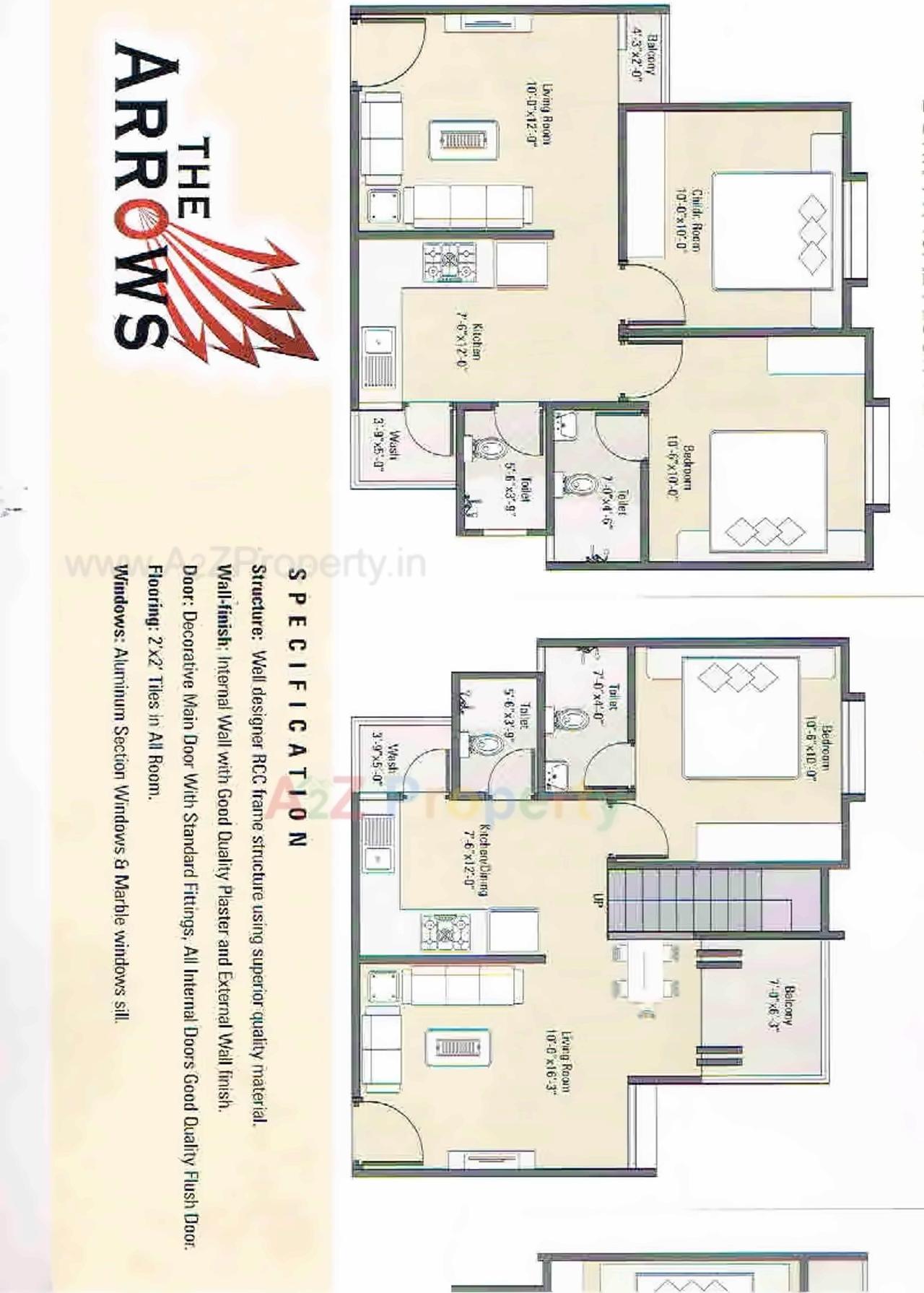 Layout of real estate project The Arrows located at Bhayli, Vadodara, Gujarat