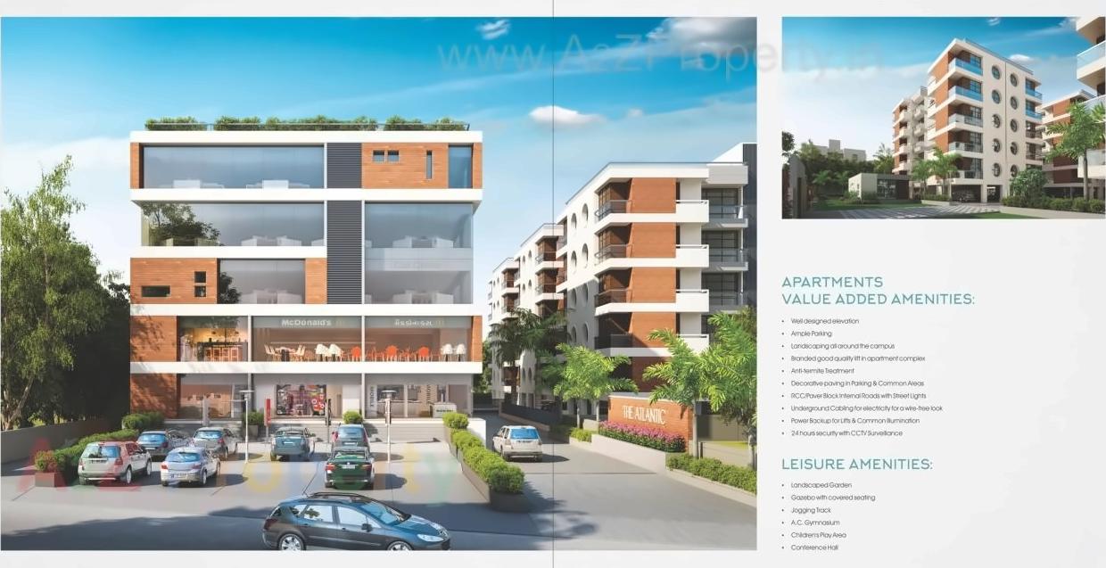 3D Elevation of real estate project The Atlantic (tower A   Tower B) located at Tarsali, Vadodara, Gujarat