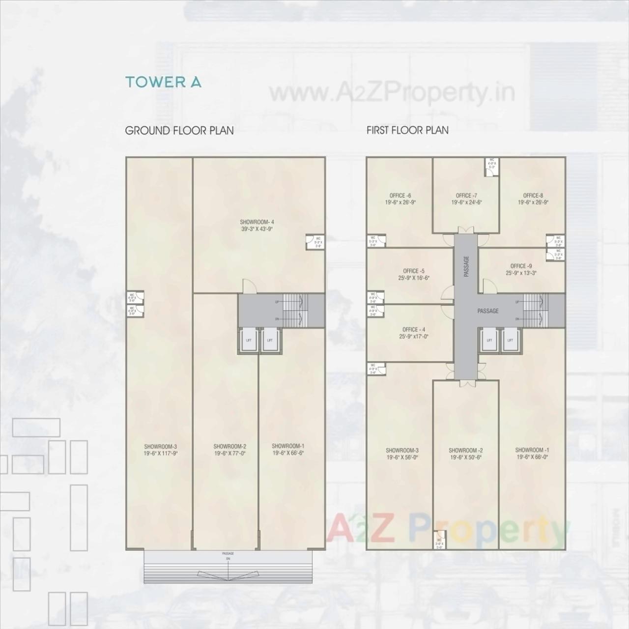 Layout of real estate project The Atlantic (tower A   Tower B) located at Tarsali, Vadodara, Gujarat