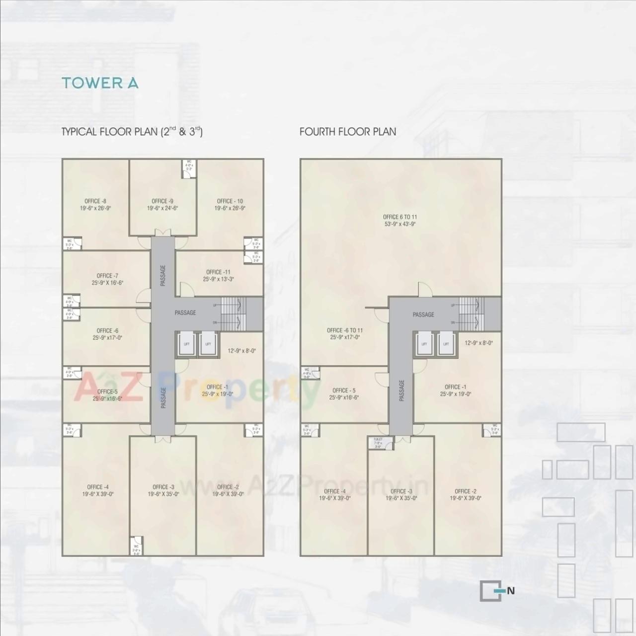 Layout of real estate project The Atlantic (tower A   Tower B) located at Tarsali, Vadodara, Gujarat