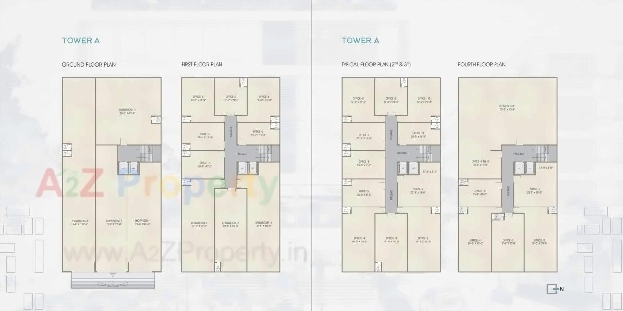 Layout of real estate project The Atlantic (tower A   Tower B) located at Tarsali, Vadodara, Gujarat