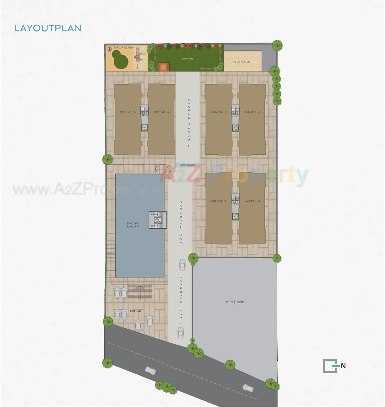 Layout of real estate project The Atlantic (tower C   D) located at Tarsali, Vadodara, Gujarat