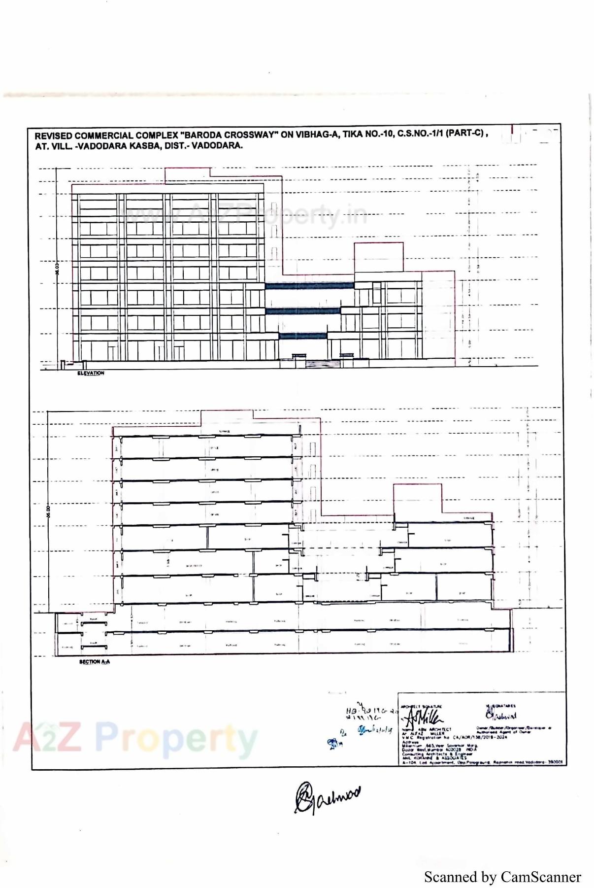 Layout of real estate project The Baroda Crossway located at Vadodra-kasba, Vadodara, Gujarat