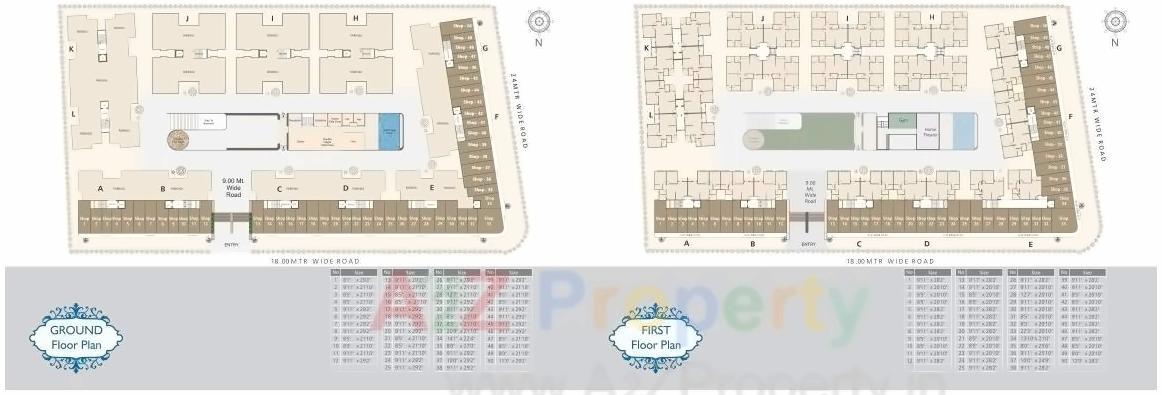 Layout of real estate project The Earth Infinity located at Bhayli, Vadodara, Gujarat
