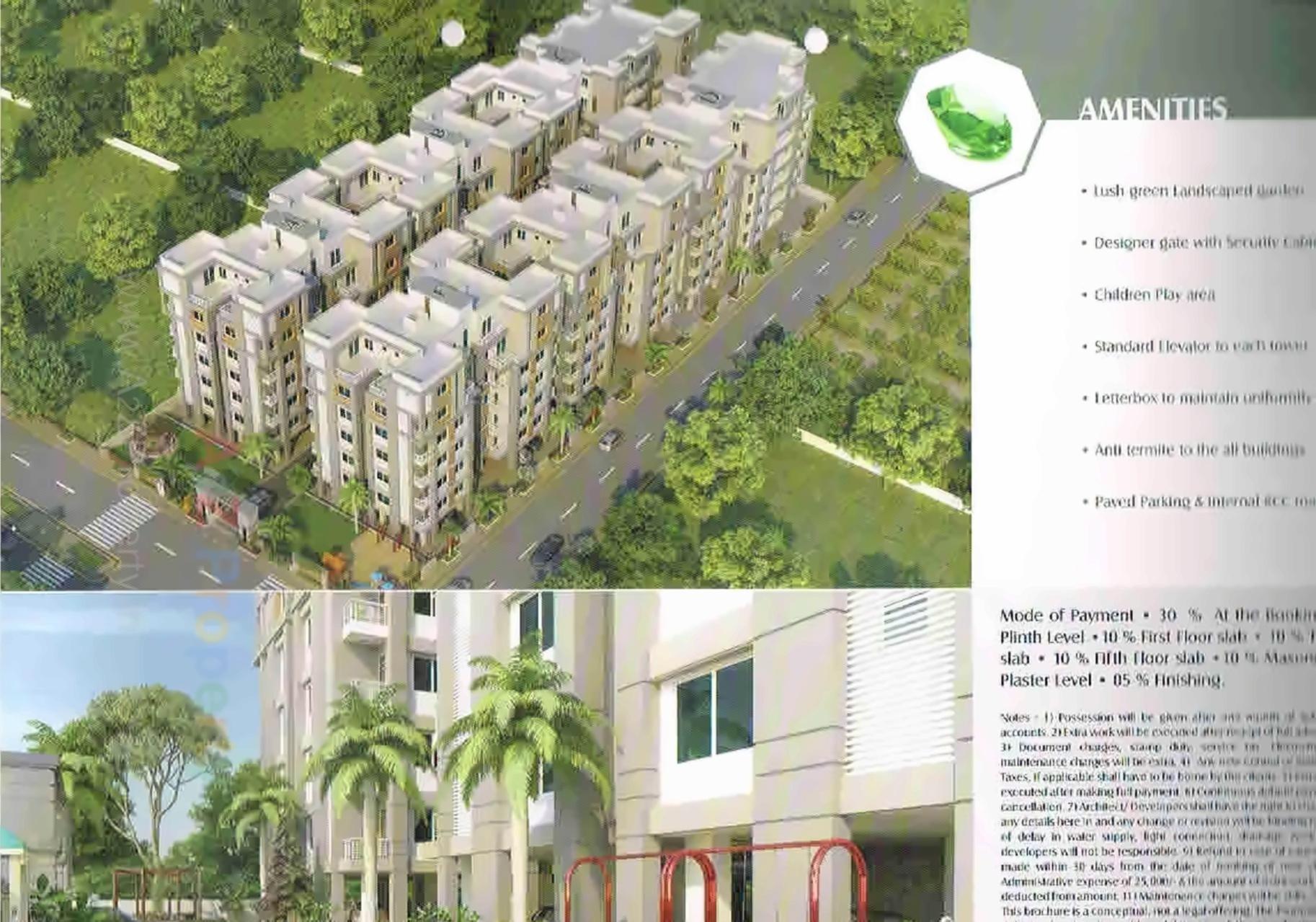 3D Elevation of real estate project The Emerald located at Bhayli, Vadodara, Gujarat