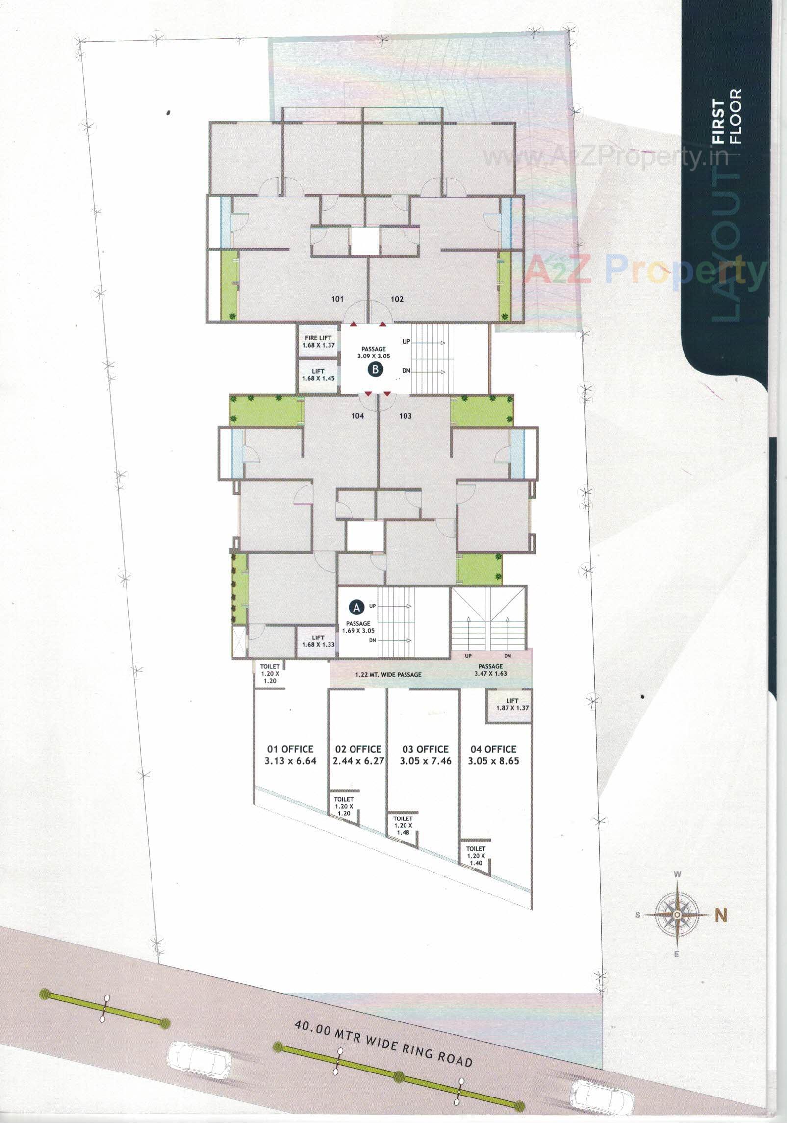 Layout of real estate project The Eminence located at Tarsali, Vadodara, Gujarat