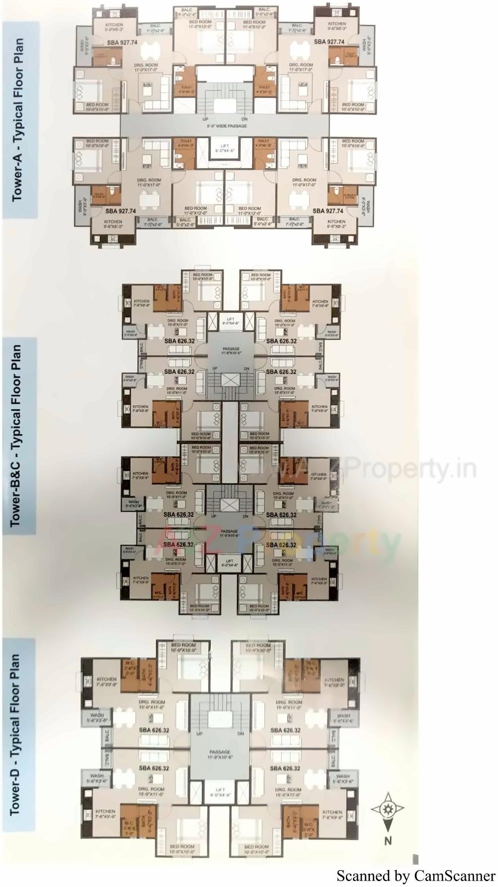Layout of real estate project The Empire located at Undera, Vadodara, Gujarat