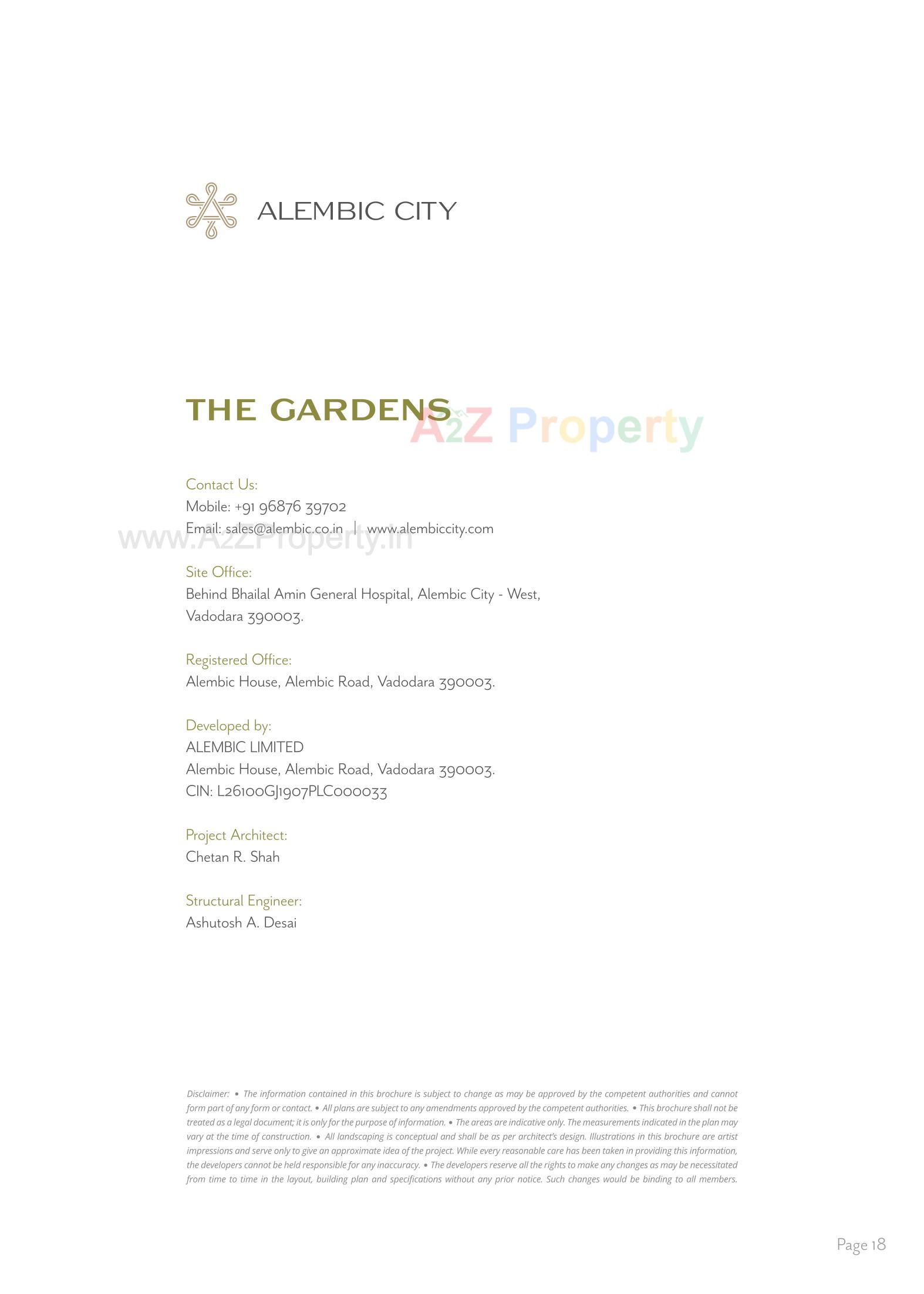  of real estate project The Gardens located at Gorwa, Vadodara, Gujarat