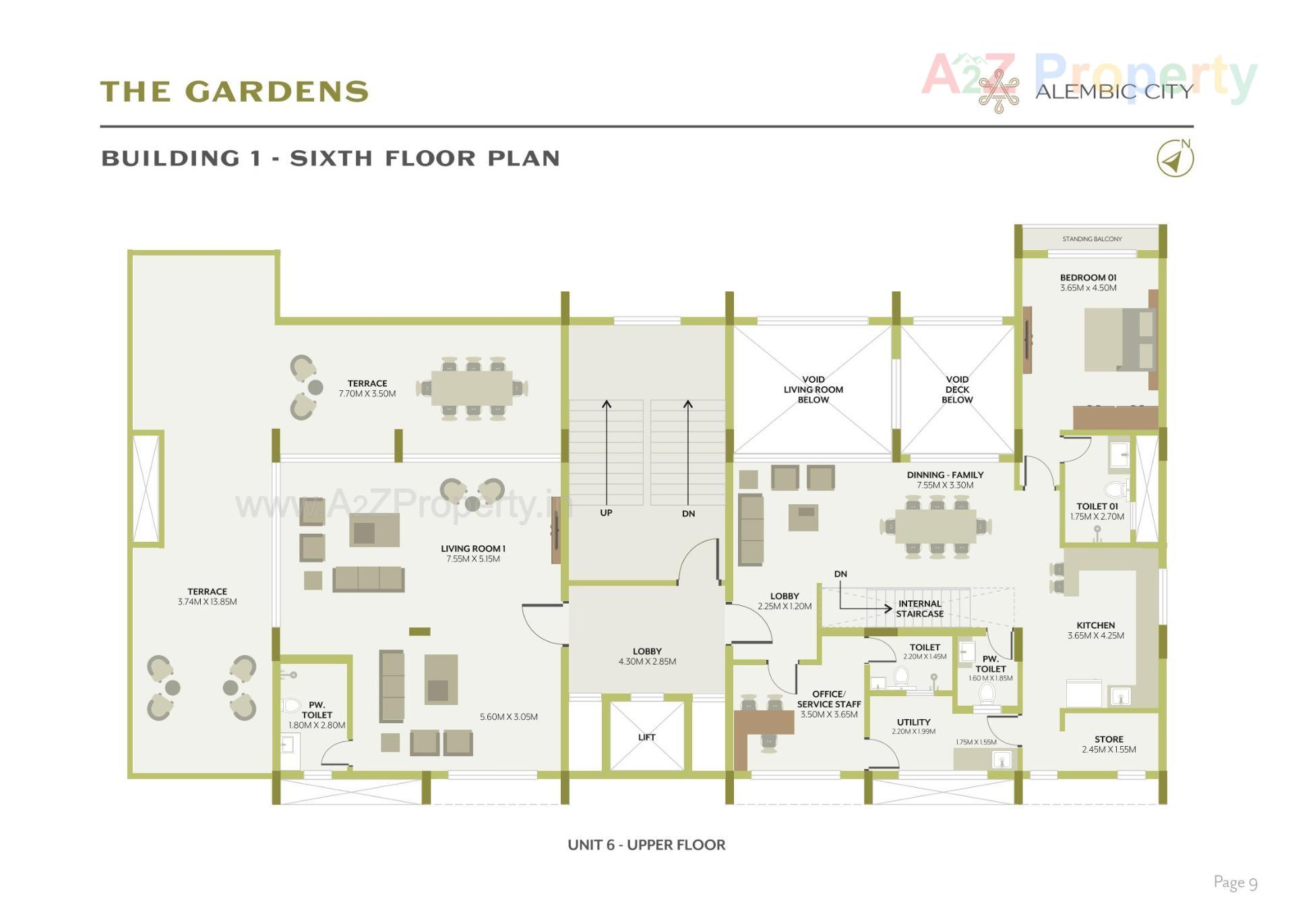 Layout of real estate project The Gardens located at Gorwa, Vadodara, Gujarat