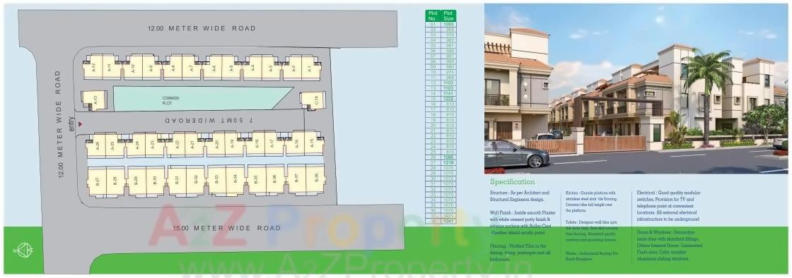 Layout of real estate project The Helix Luxuria located at Vadsar, Vadodara, Gujarat