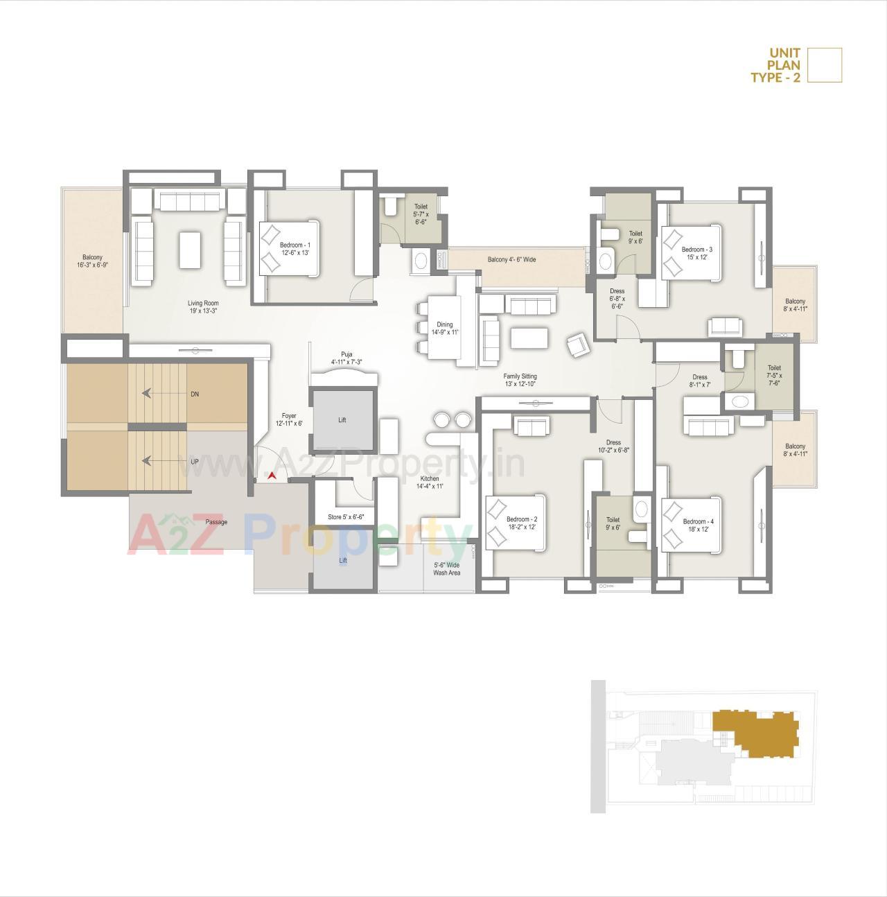 Layout of real estate project The Landmark located at Harni, Vadodara, Gujarat