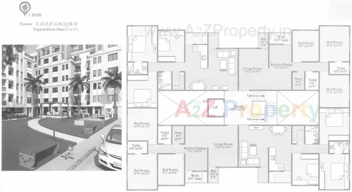Layout of real estate project The Mark located at Bill, Vadodara, Gujarat