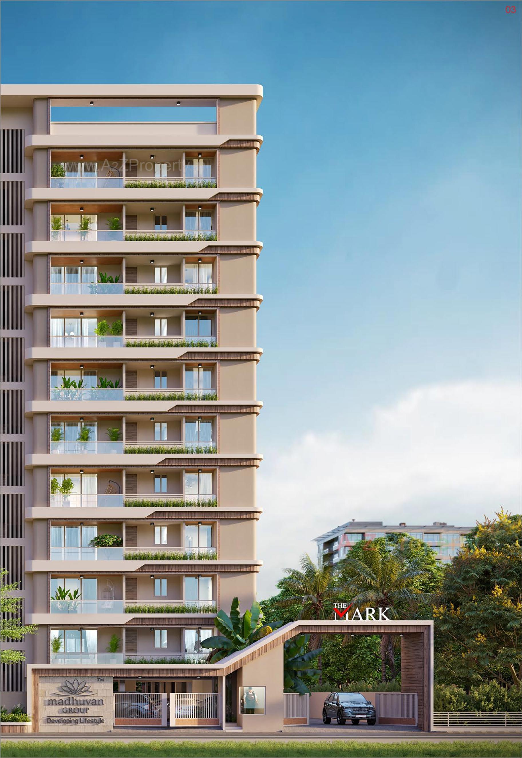 3D Elevation of real estate project The Mark located at Harni, Vadodara, Gujarat