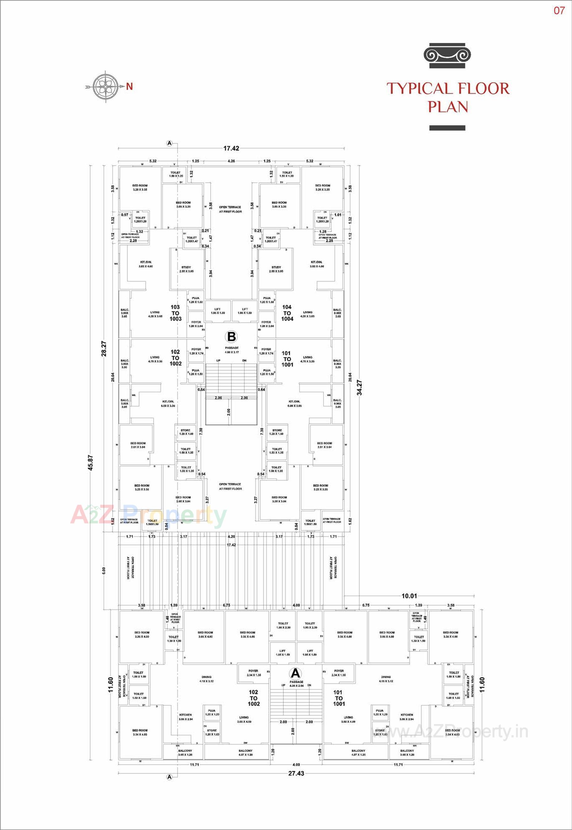 Layout of real estate project The Mark located at Harni, Vadodara, Gujarat