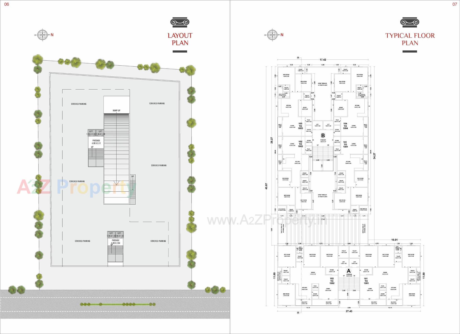 Layout of real estate project The Mark located at Harni, Vadodara, Gujarat