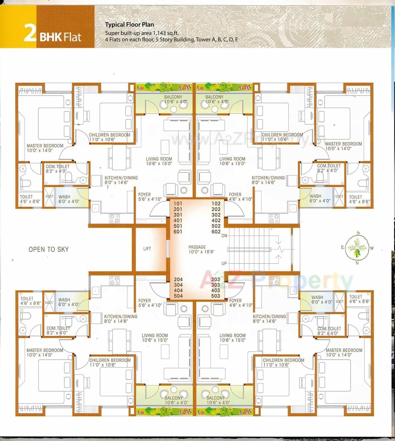 Layout of real estate project The Oakland located at Amodar, Vadodara, Gujarat