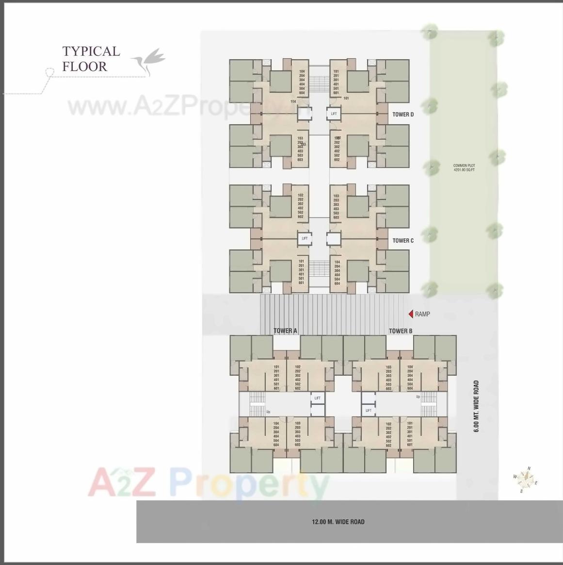 Layout of real estate project The Residence located at Sevasi, Vadodara, Gujarat