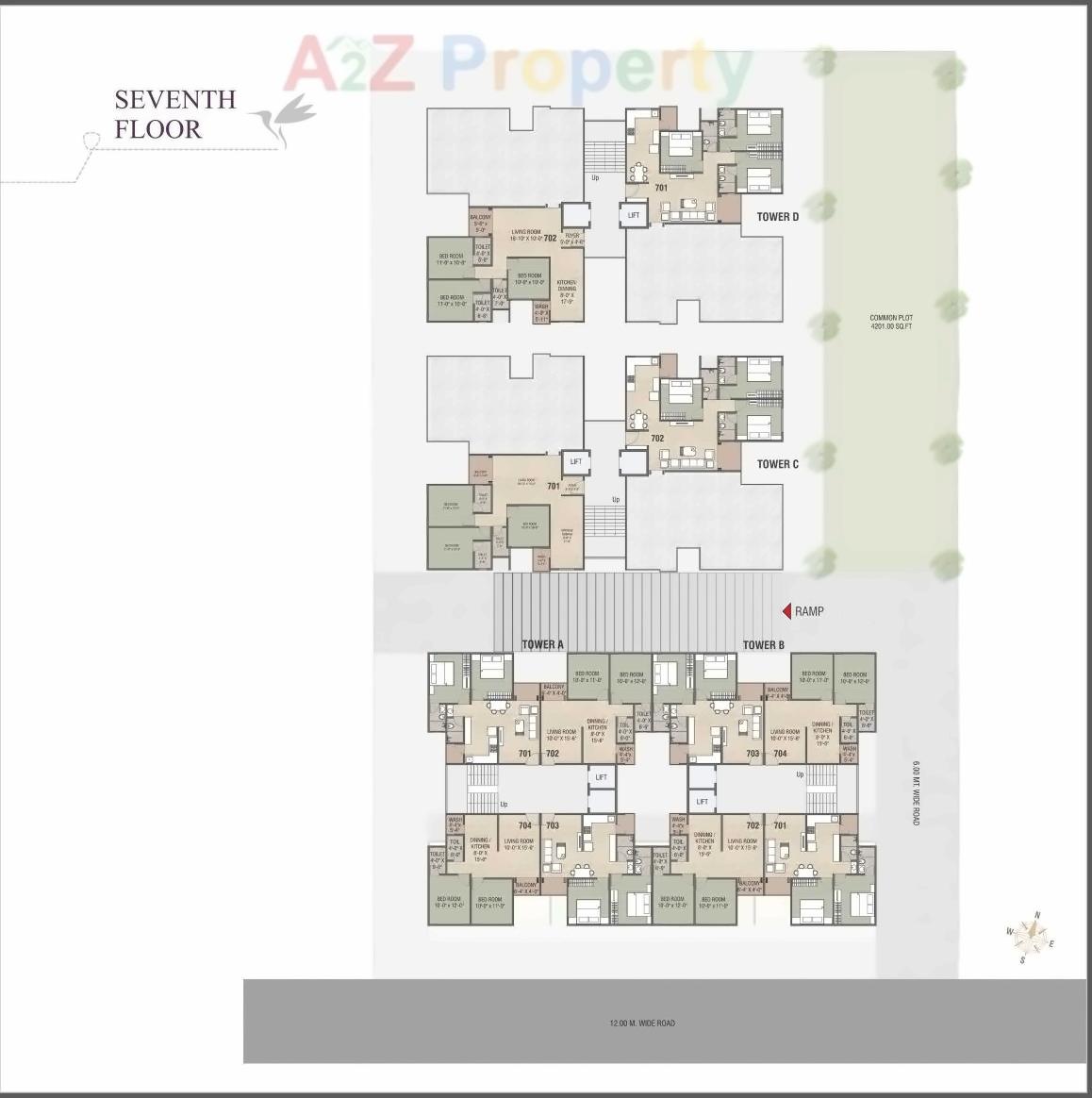 Layout of real estate project The Residence located at Sevasi, Vadodara, Gujarat