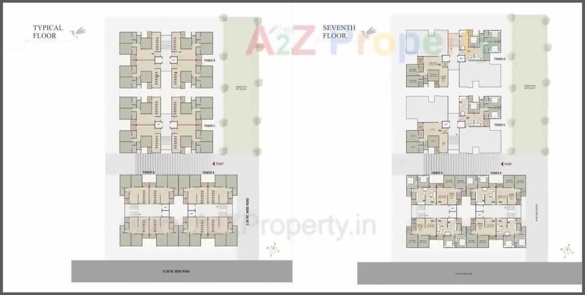 Layout of real estate project The Residence located at Sevasi, Vadodara, Gujarat
