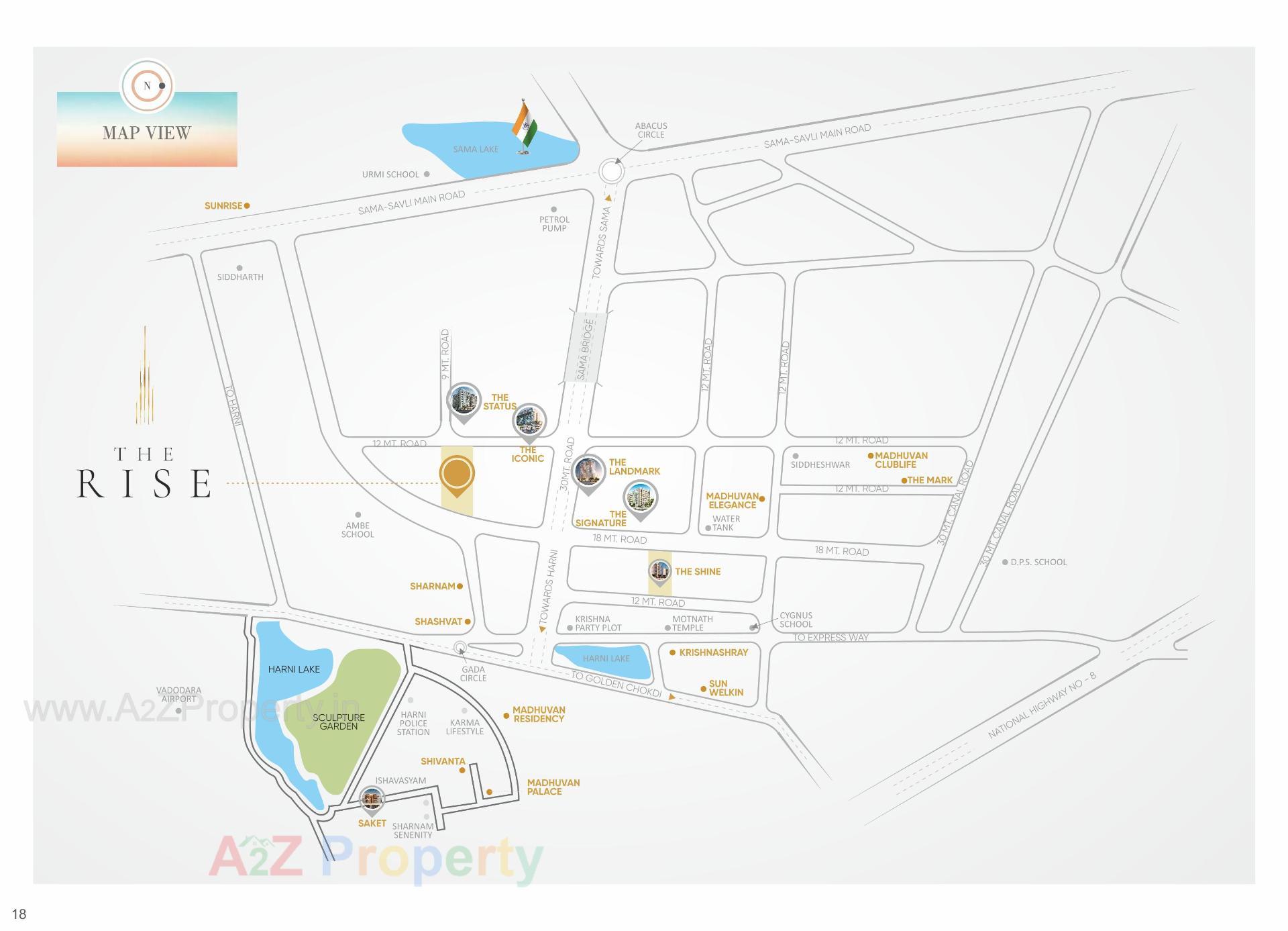  of real estate project The Rise located at Harni, Vadodara, Gujarat