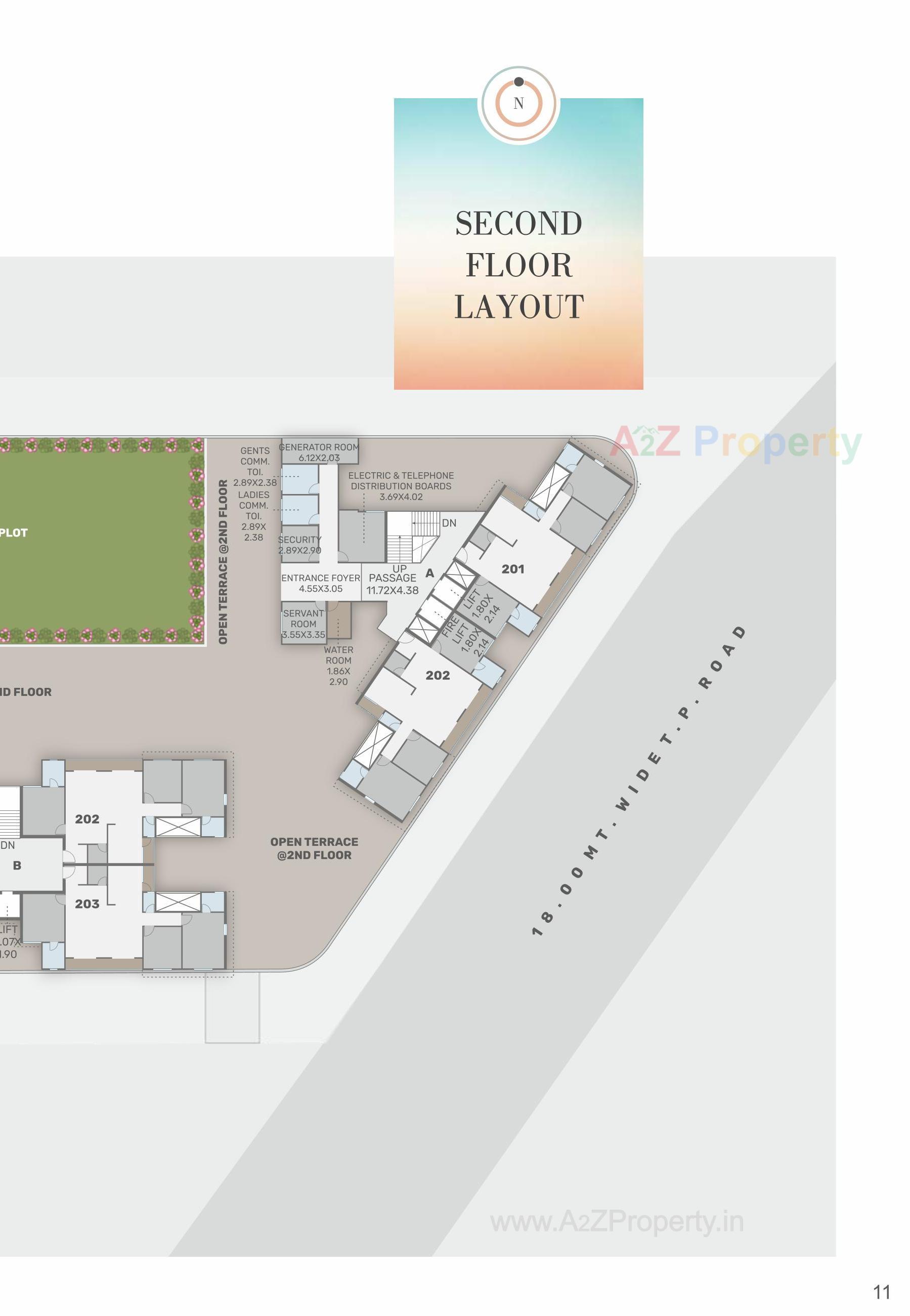 Layout of real estate project The Rise located at Harni, Vadodara, Gujarat