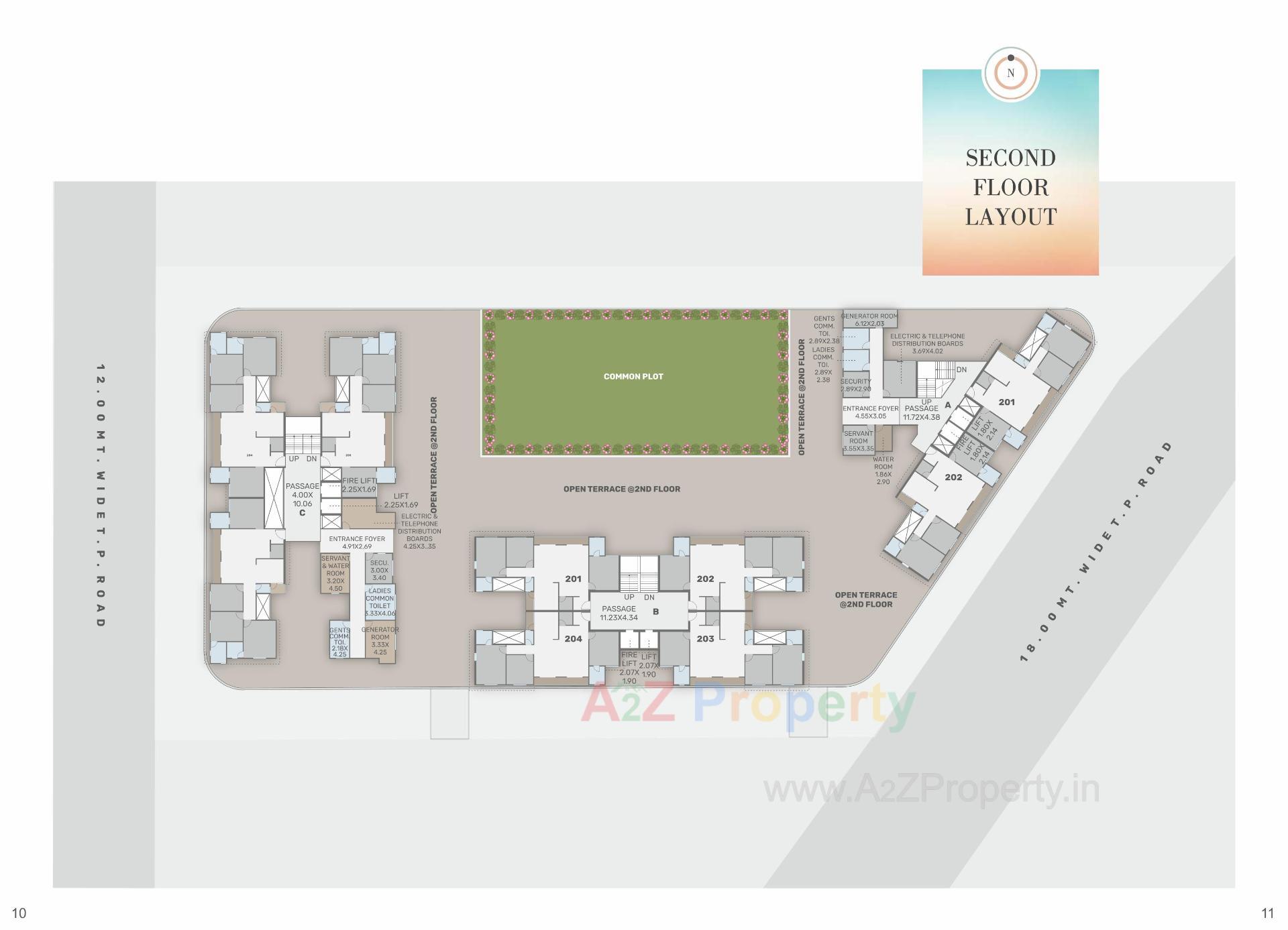Layout of real estate project The Rise located at Harni, Vadodara, Gujarat