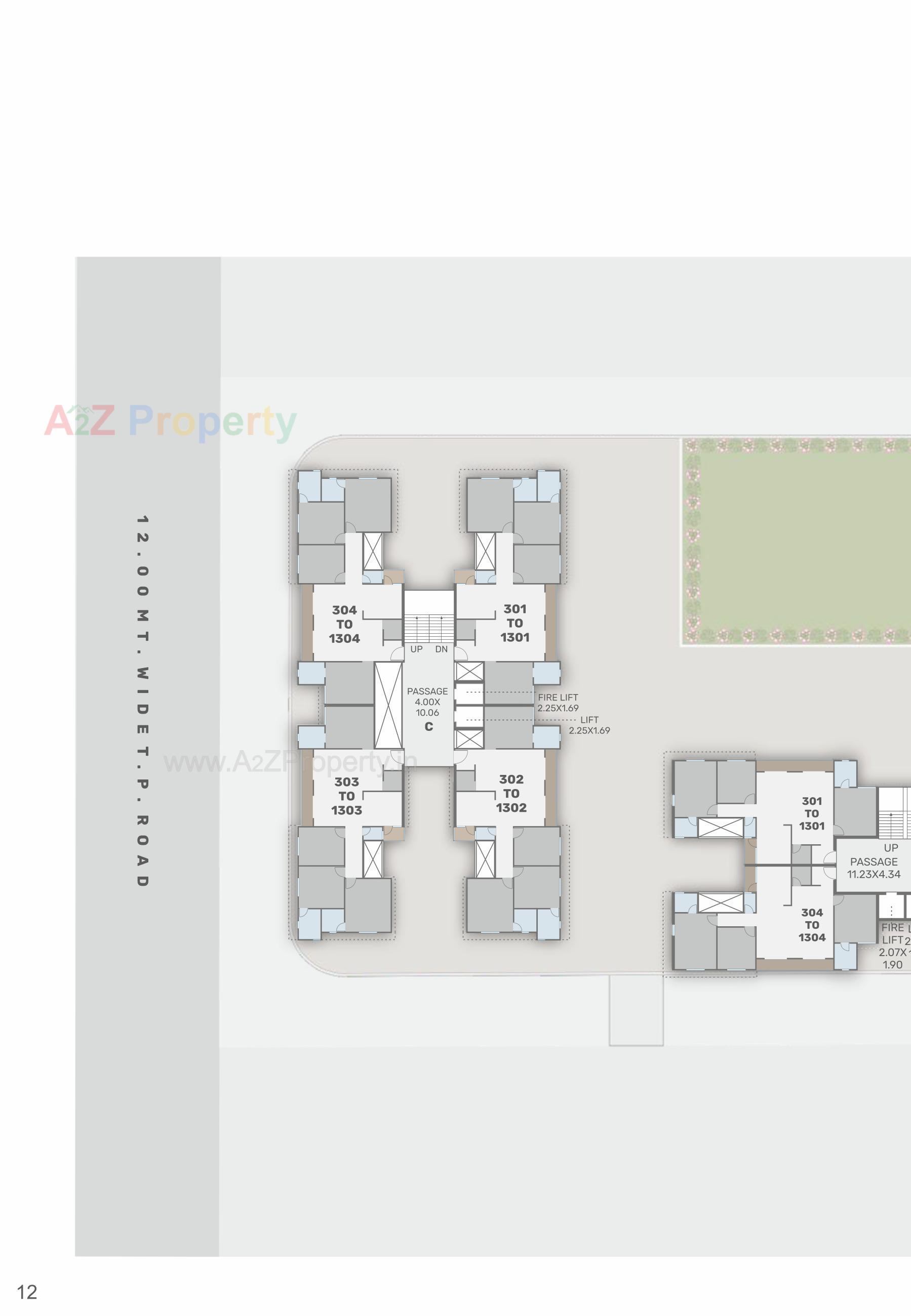 Layout of real estate project The Rise located at Harni, Vadodara, Gujarat