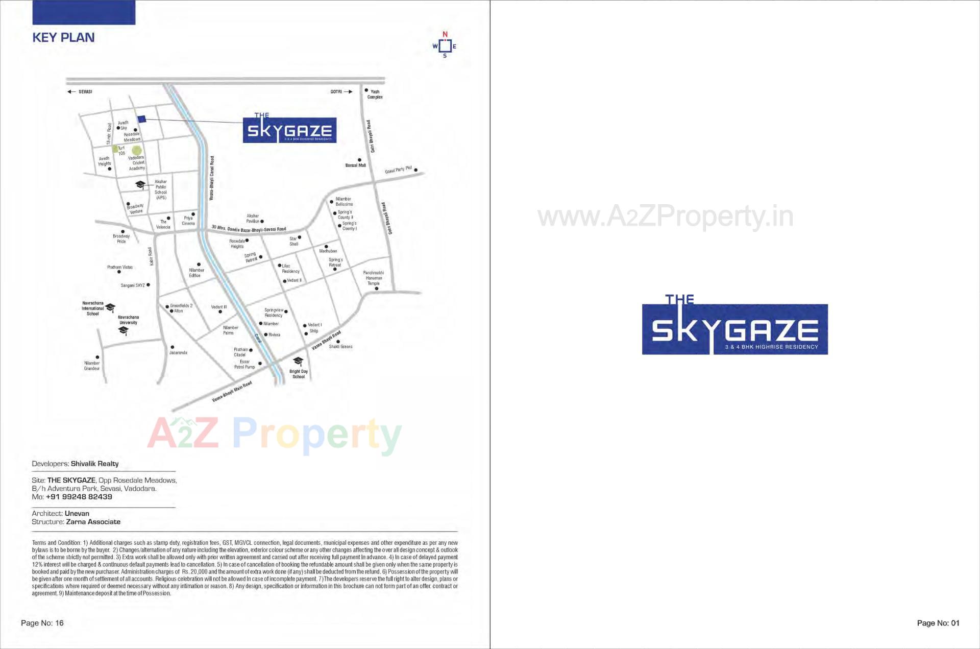  of real estate project The Skygaze located at Sevasi, Vadodara, Gujarat