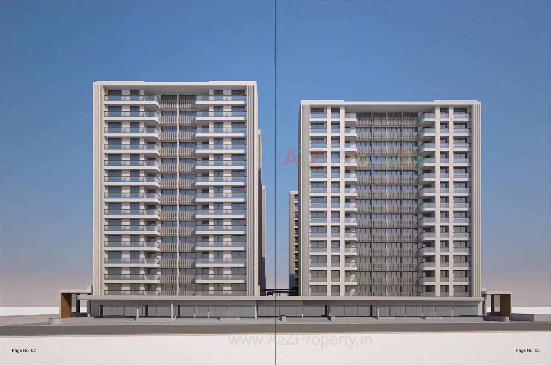 3D Elevation of real estate project The Skygaze located at Sevasi, Vadodara, Gujarat