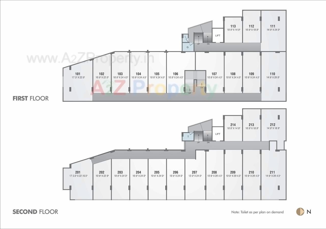 Layout of real estate project The Space located at Gotri, Vadodara, Gujarat