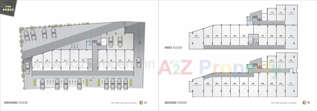 Layout of real estate project The Space located at Gotri, Vadodara, Gujarat