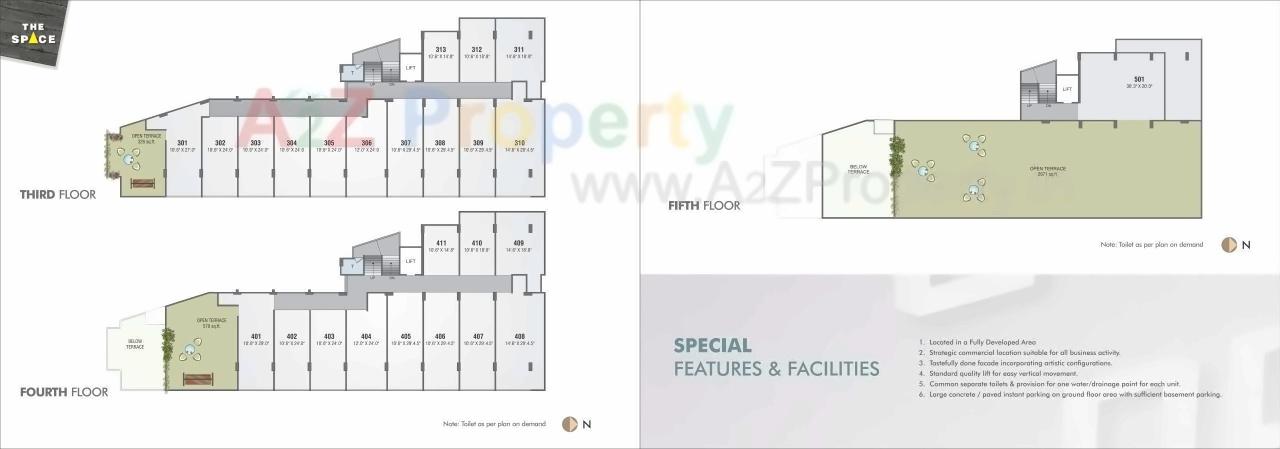 Layout of real estate project The Space located at Gotri, Vadodara, Gujarat