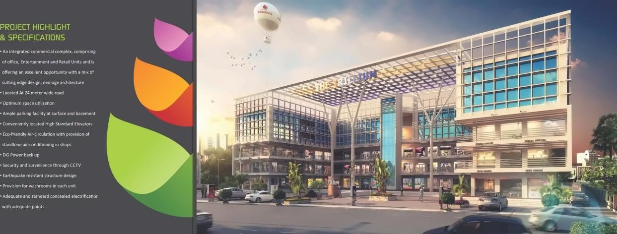 3D Elevation of real estate project The Trillium located at Bhayli, Vadodara, Gujarat