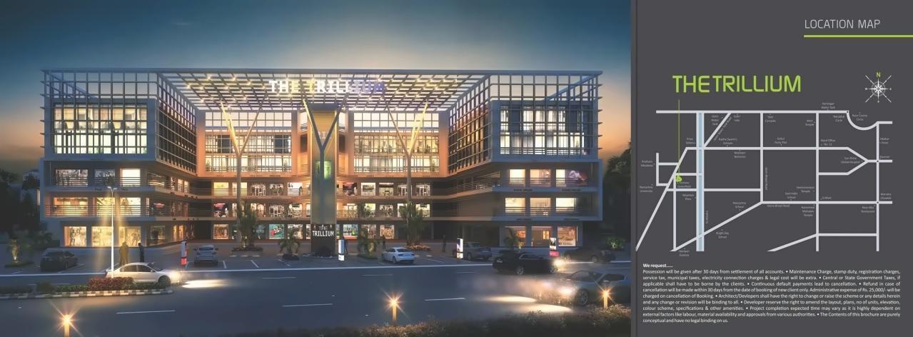 3D Elevation of real estate project The Trillium located at Bhayli, Vadodara, Gujarat
