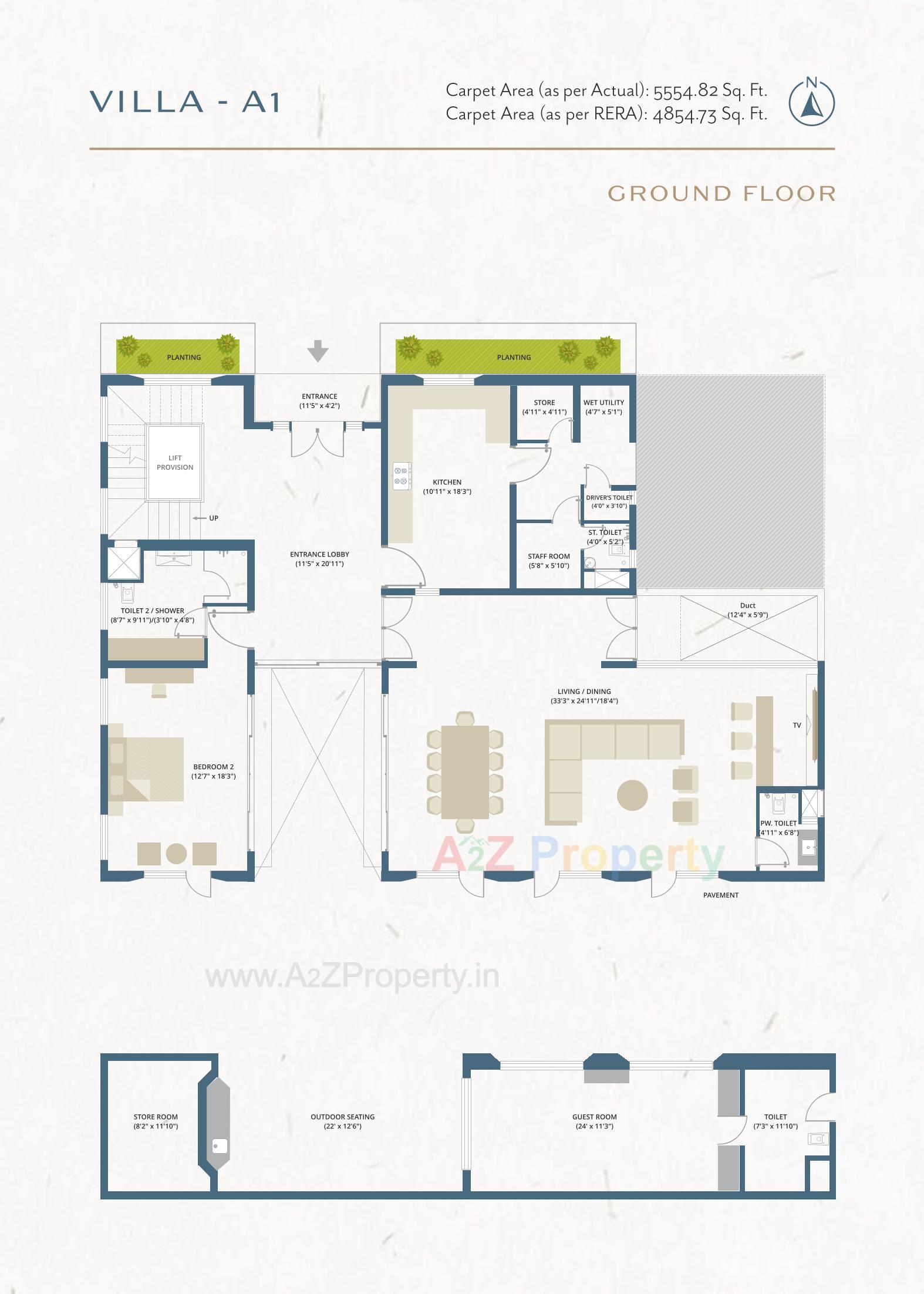 Layout of real estate project The Villas located at Gorwa, Vadodara, Gujarat