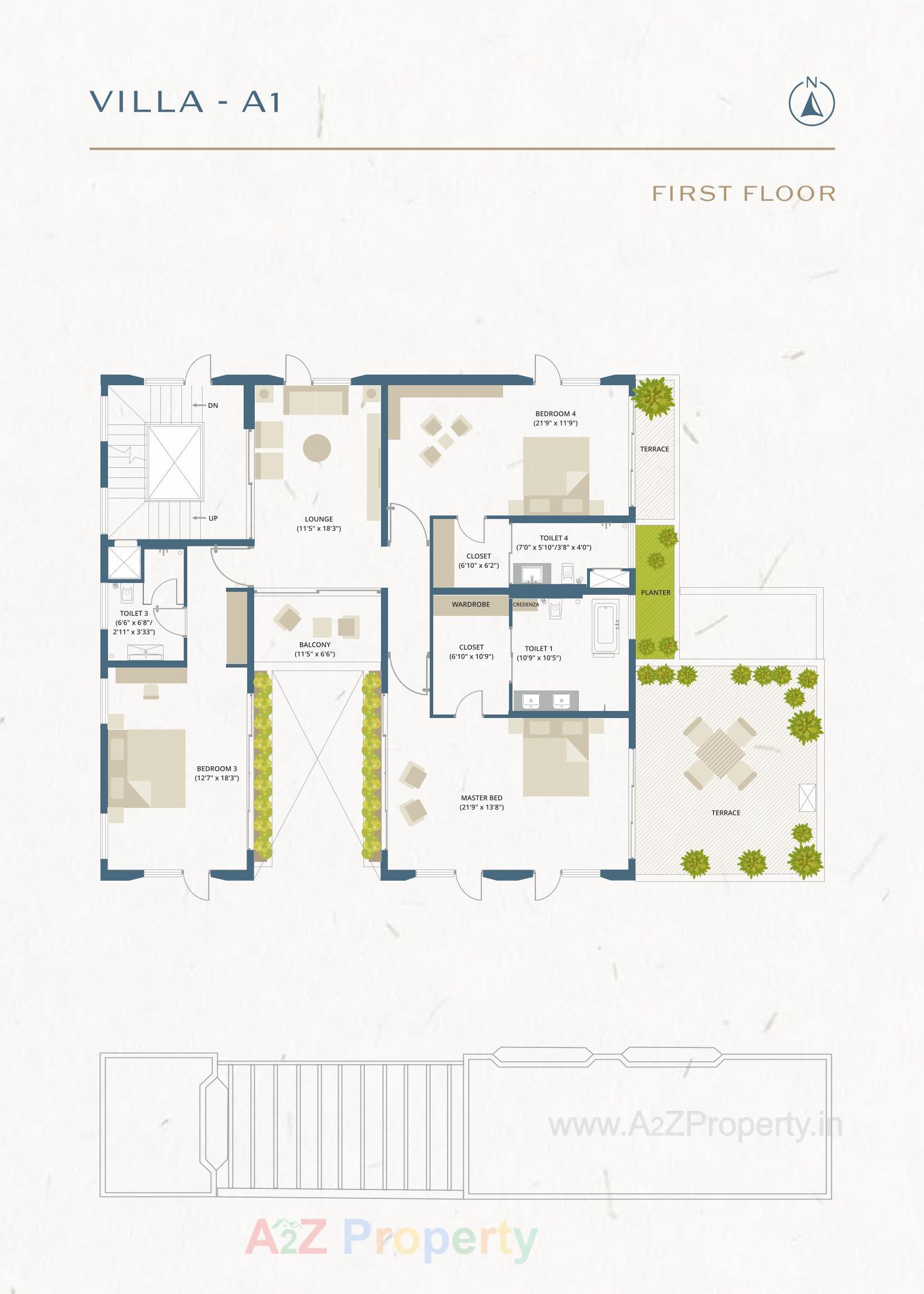Layout of real estate project The Villas located at Gorwa, Vadodara, Gujarat