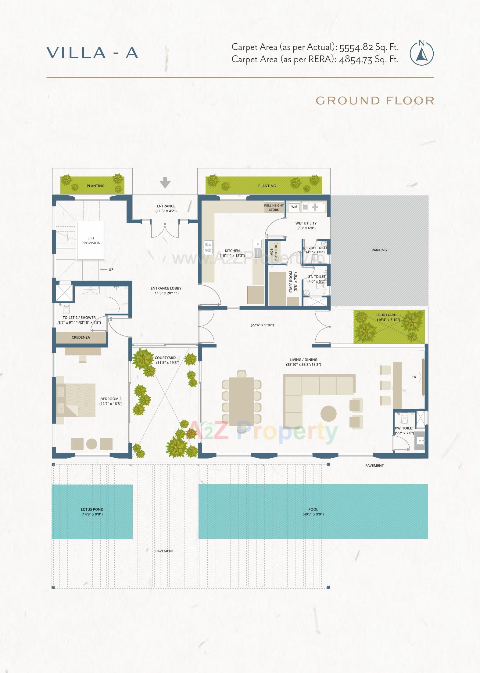 Layout of real estate project The Villas located at Gorwa, Vadodara, Gujarat