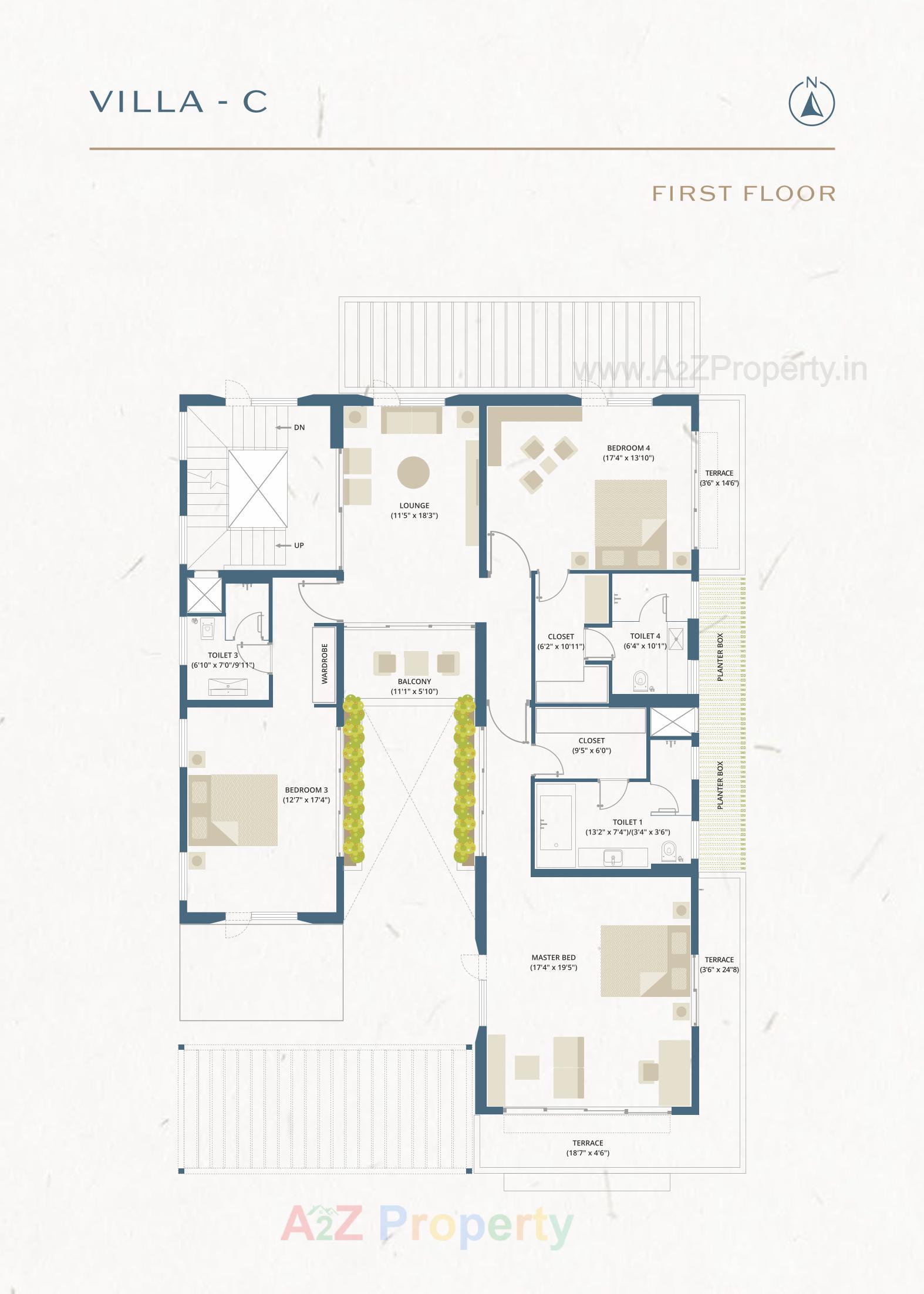 Layout of real estate project The Villas located at Gorwa, Vadodara, Gujarat