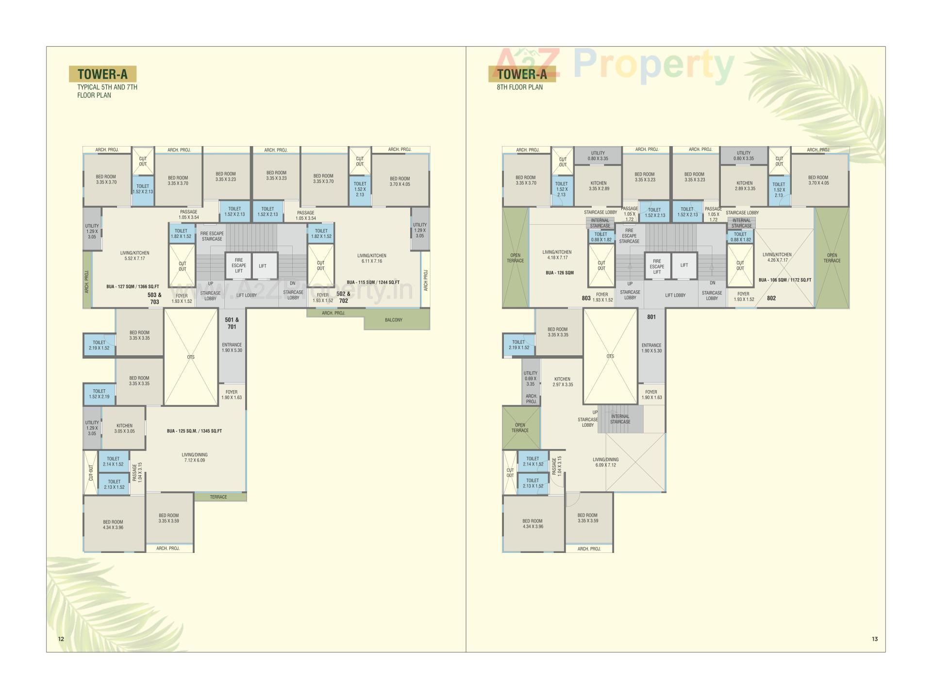 Layout of real estate project The Vista Residential located at Kasba, Vadodara, Gujarat