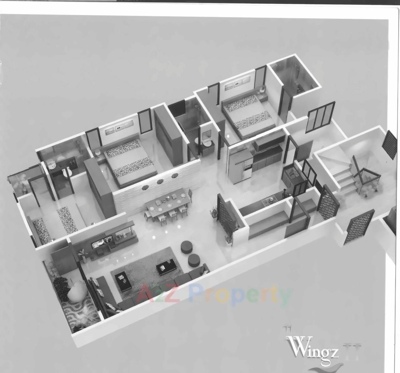 Layout of real estate project Thez Ii located at Gorva, Vadodara, Gujarat
