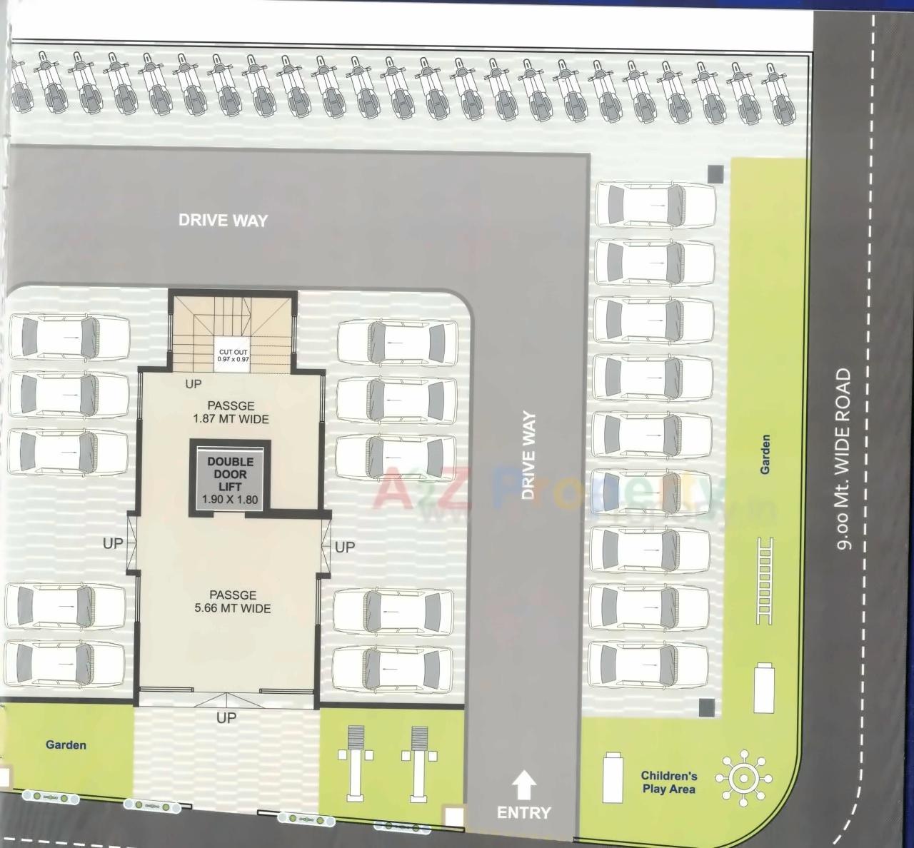 Layout of real estate project Thez Ii located at Gorva, Vadodara, Gujarat