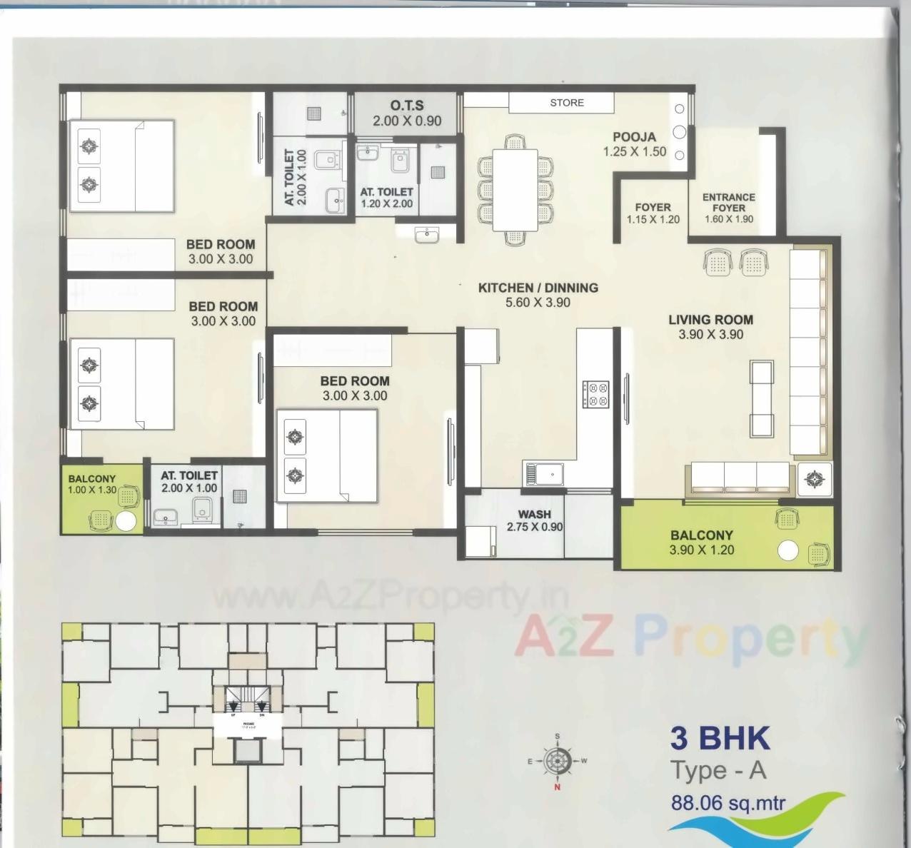 Layout of real estate project Thez Ii located at Gorva, Vadodara, Gujarat