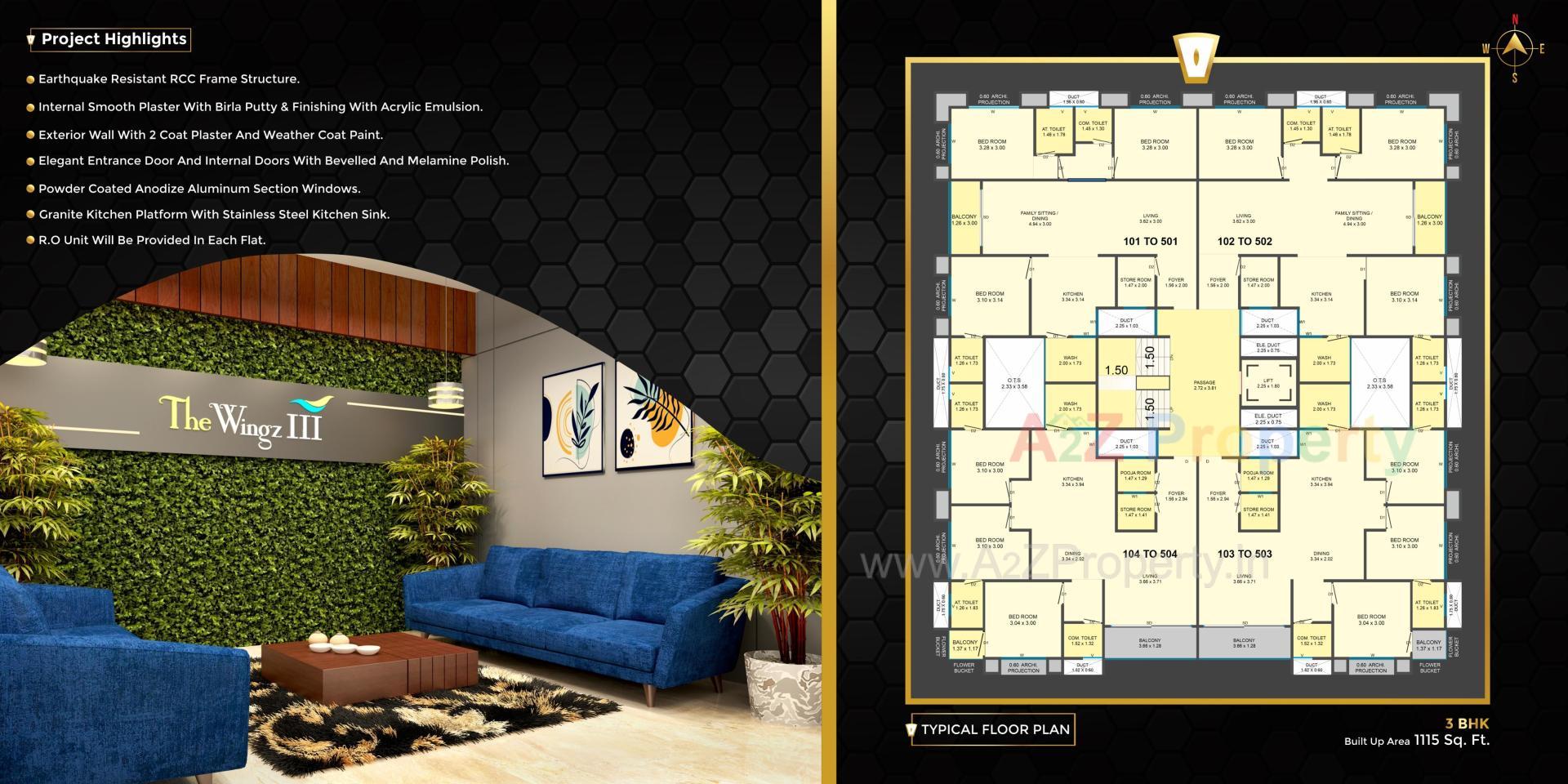 Layout of real estate project Thez located at Gotri, Vadodara, Gujarat