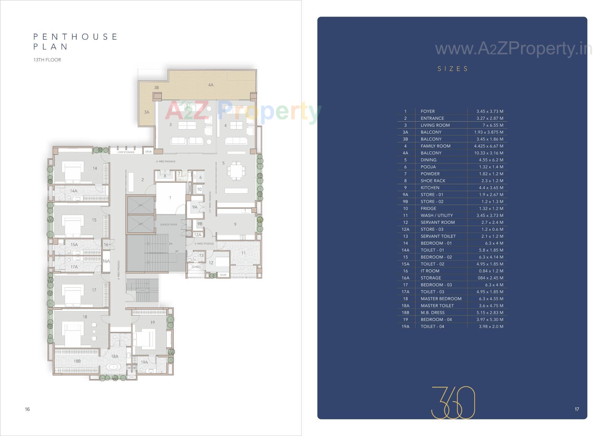 Layout of real estate project Three60 located at Gotri, Vadodara, Gujarat