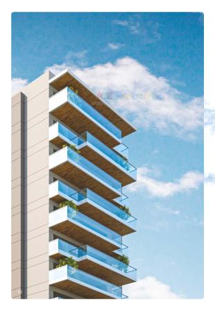 Elevation of real estate project Three60 located at Gotri, Vadodara, Gujarat